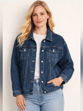 Old Navy Dark Blue Denim Jacket for Women